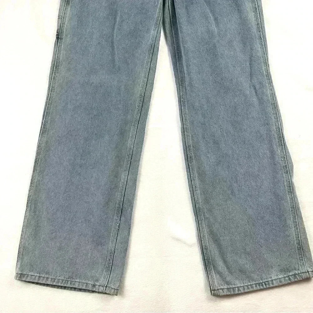 NWT Simple Society Highrise Light Wash Rayon Ankle Carpenter Jeans Size 9/29 - Picture 7 of 16